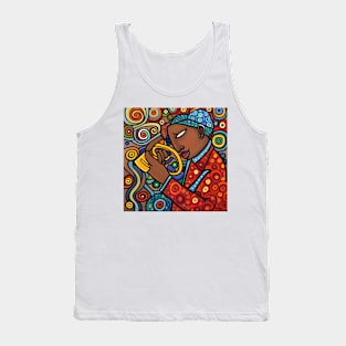 Jazz Musician playing a trumpet Tank Top